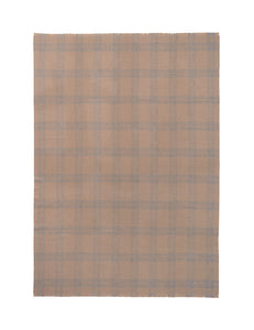 Elvang Denmark Check pledd Throw Camel/light grey