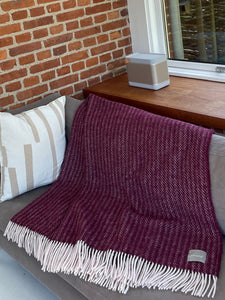 Elvang Denmark Hope pledd Throw Wine red