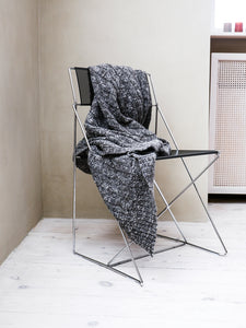 Elvang Denmark Cable pledd Throw Grey/black