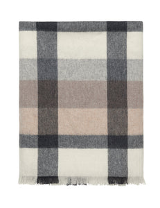 Elvang Denmark Intersection pledd Throw Camel/white/grey