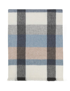 Elvang Denmark Intersection pledd Throw Ocean blue/white/grey