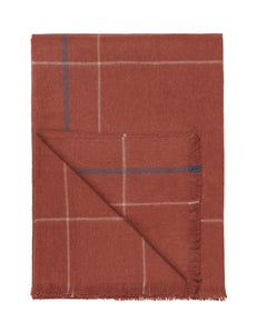 Elvang Denmark Square pledd Throw Rusty red