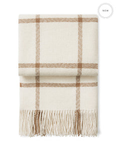 Elvang Denmark Tartan pledd Throw Ivory