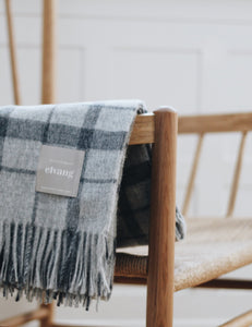 Elvang Denmark Tweed pledd Throw Grey