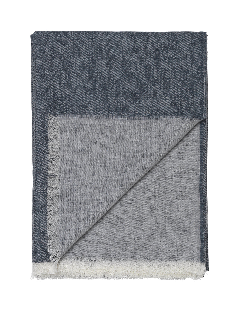 Elvang Denmark Venice pledd Throw White/grey blue